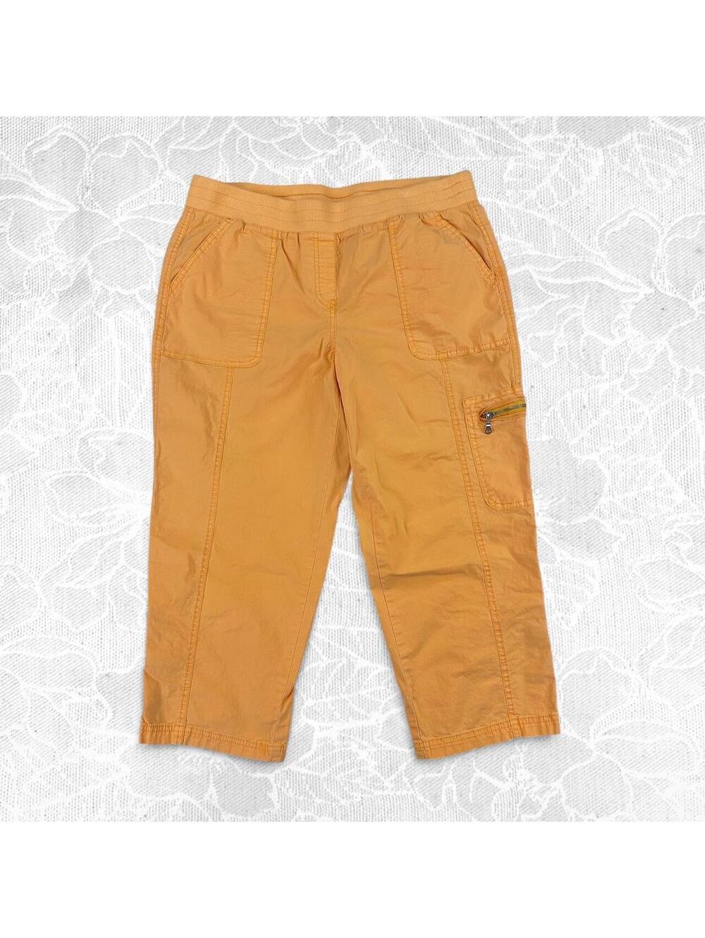 Intro Love the Fit Women's Orange Cargo Capris - Size 10P